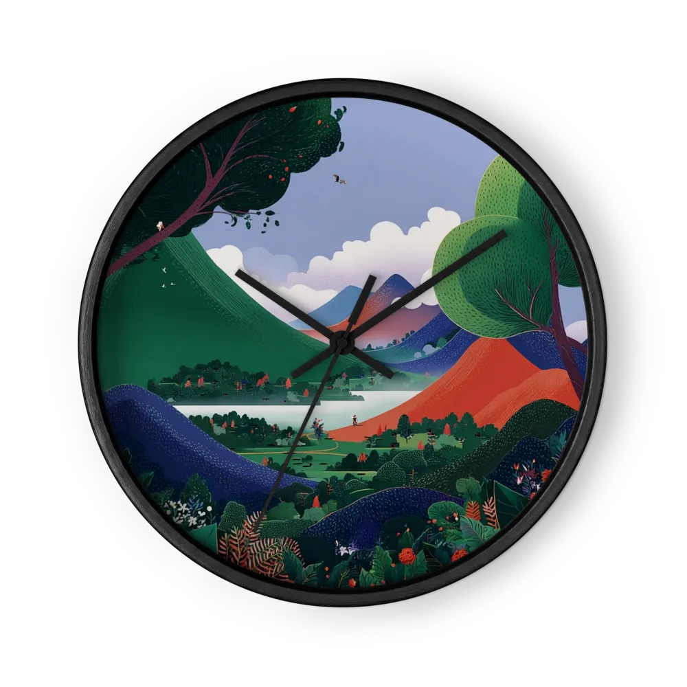 Vibrant Valley Hills | Wall Clock