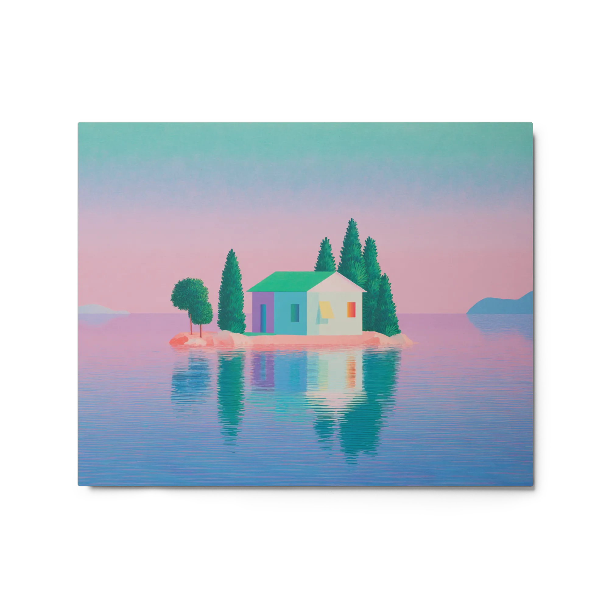 Solitary Haven 
 Canvas with Brown Frame