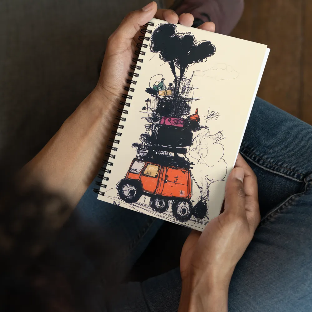 Heavy Load Van Illustration 
 Spiral Notebook | 140 pages