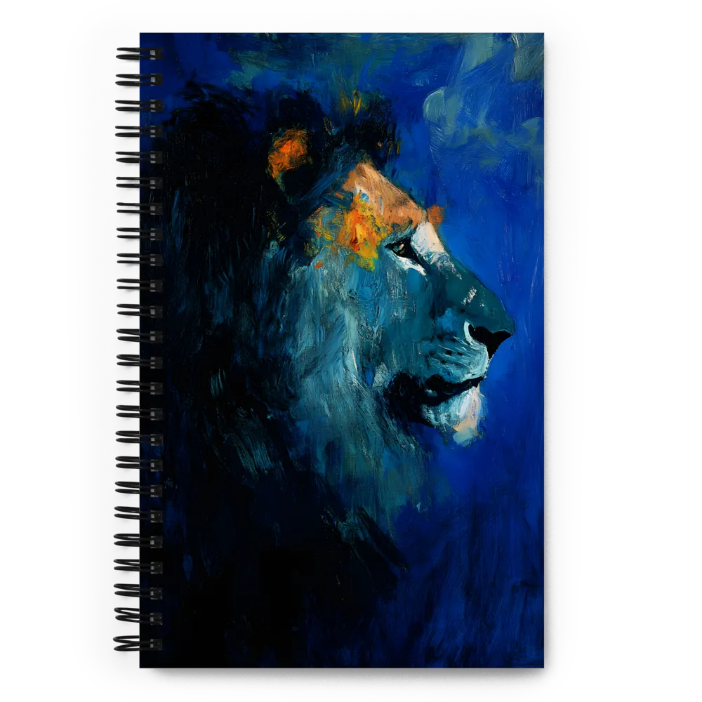 Lion's Azure Gaze 
 Spiral Notebook | 140 pages