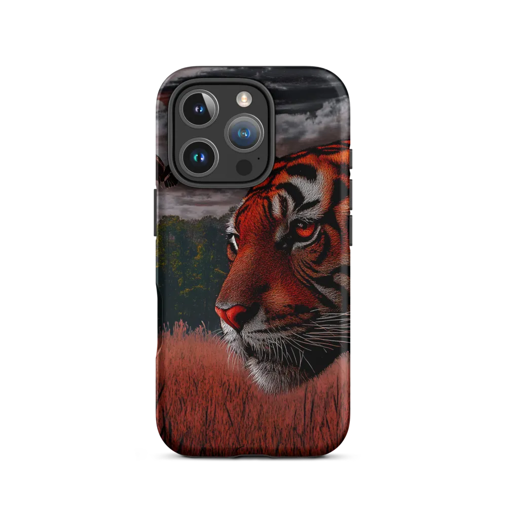 Tiger Portrait Against Dramatic Landscape | Phone Case