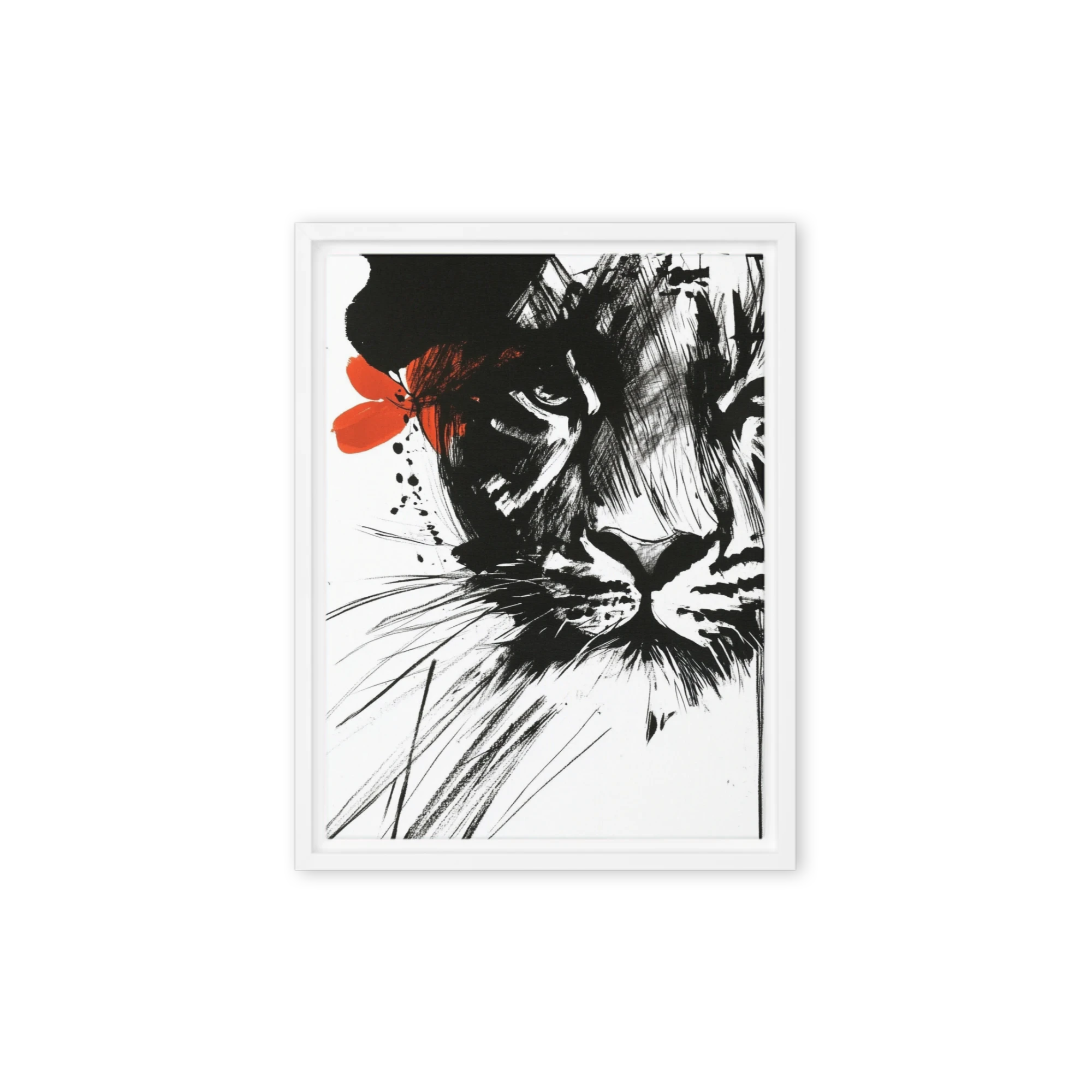 Abstract Lion Face Design
