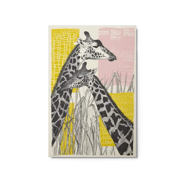 Two Giraffes | Art Print
