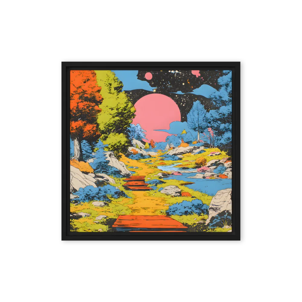 Pink Moon Path 
 Metal Print | 12″x 12″