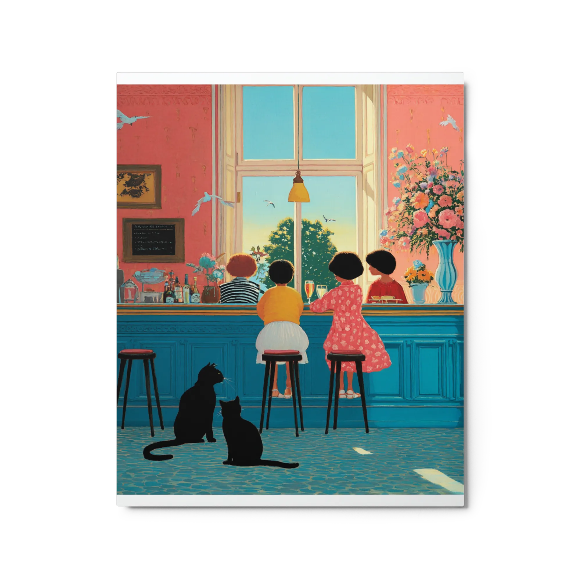 Sunlit Café Counter