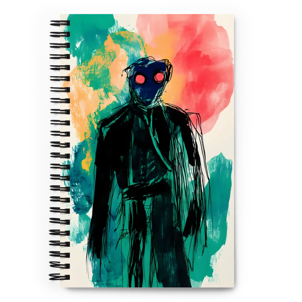 Enigmatic Masked Figure 
 Spiral Notebook | 140 pages