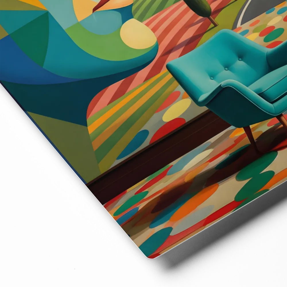 The Colorful Divide 
 Canvas with White Frame