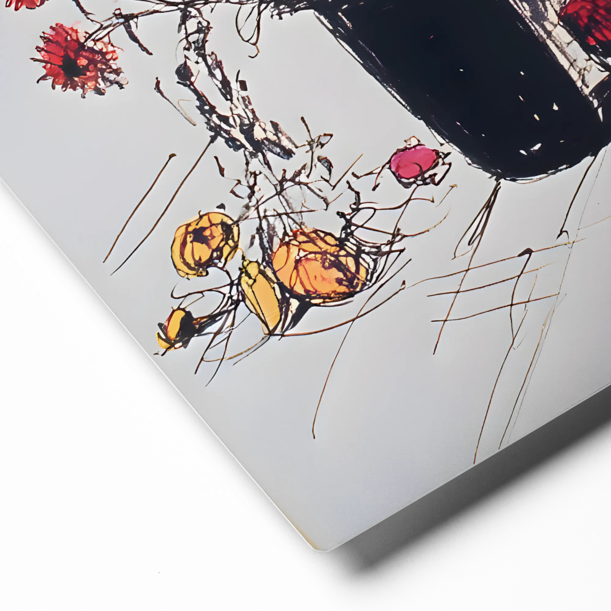 Memento Mori Still Life 
 Canvas with White Frame