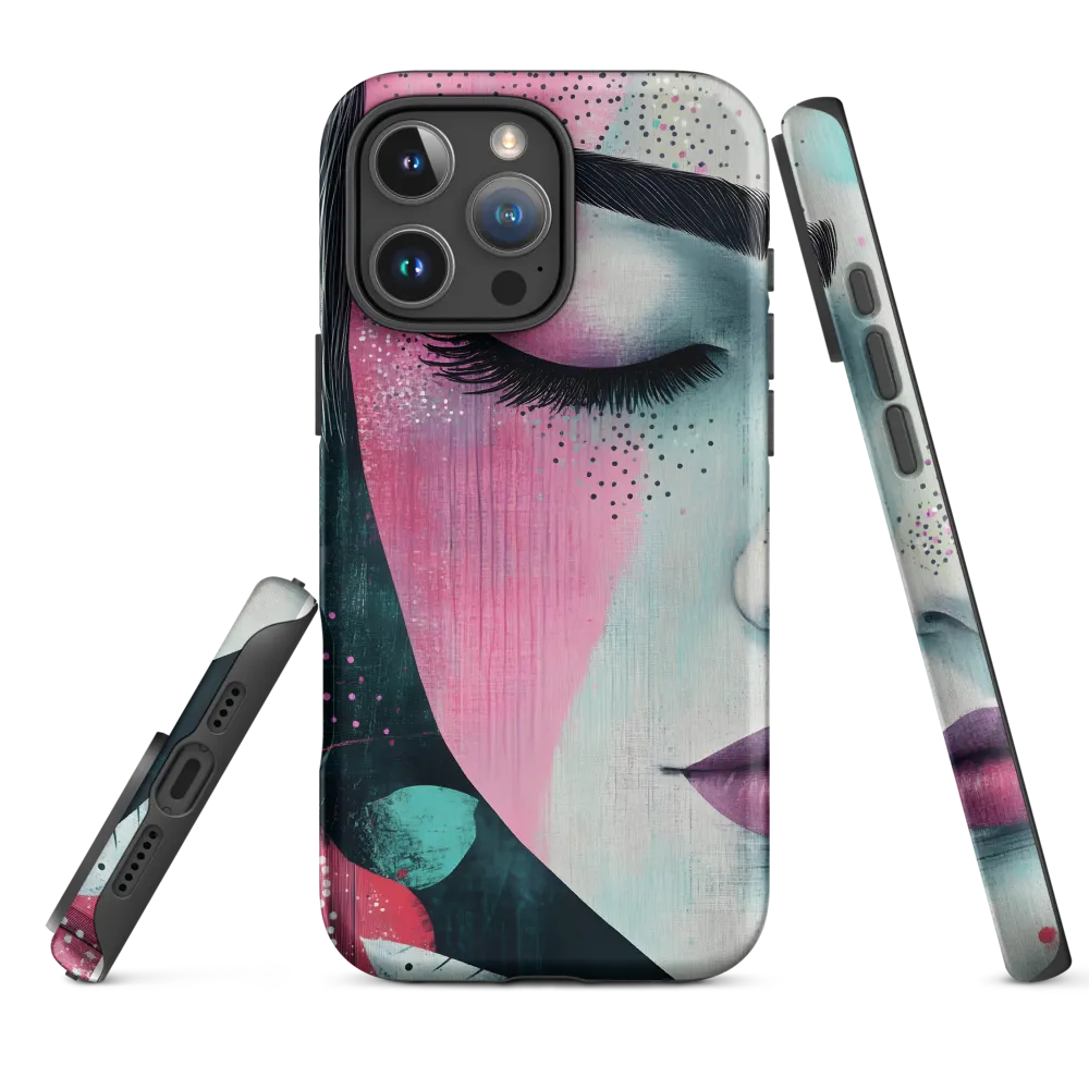 Serenity in Color: A Modern Portrait | Phone Case