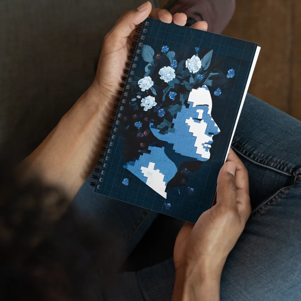Digital Bloom Portrait 
 Spiral Notebook | 140 pages