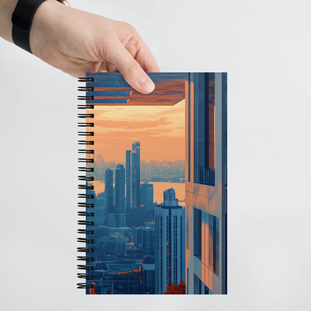 Brutalist City Twilight 
 Spiral Notebook | 140 pages