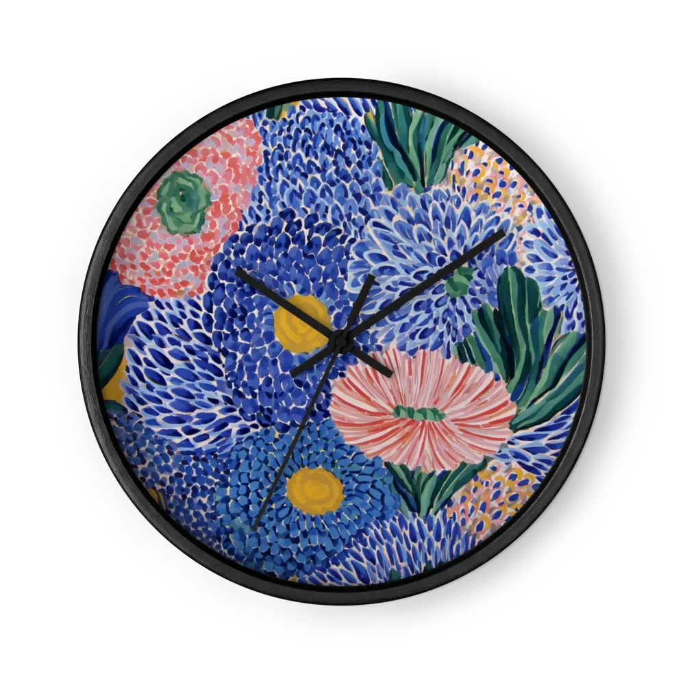 Painted Chrysanthemums | Wall Clock