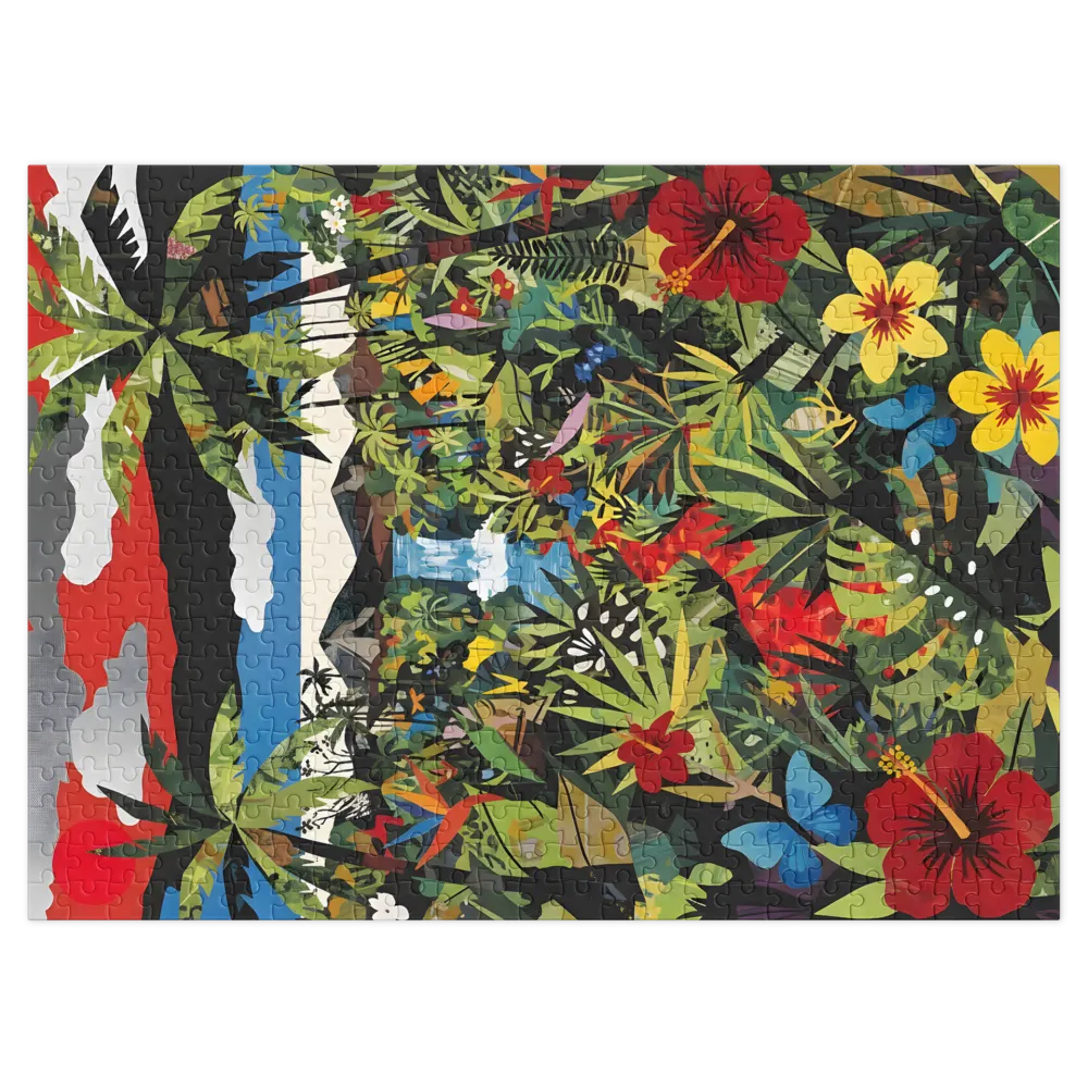 Tropical Waterfall Collage | Jigsaw Puzzles