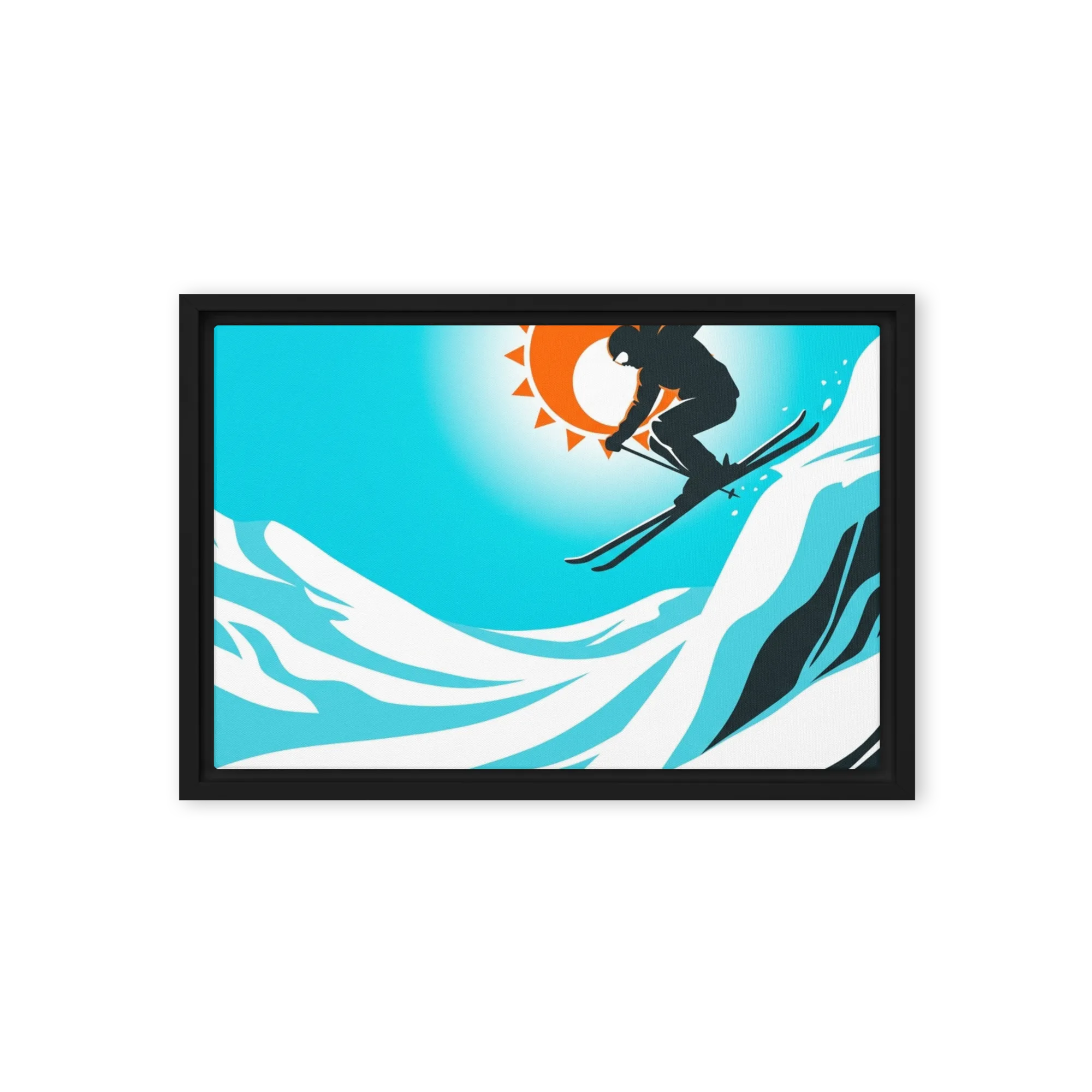 Frozen Flight 
 Canvas with Brown Frame