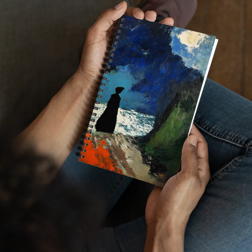 Solitude by the Moonlit Sea 
 Spiral Notebook | 140 pages