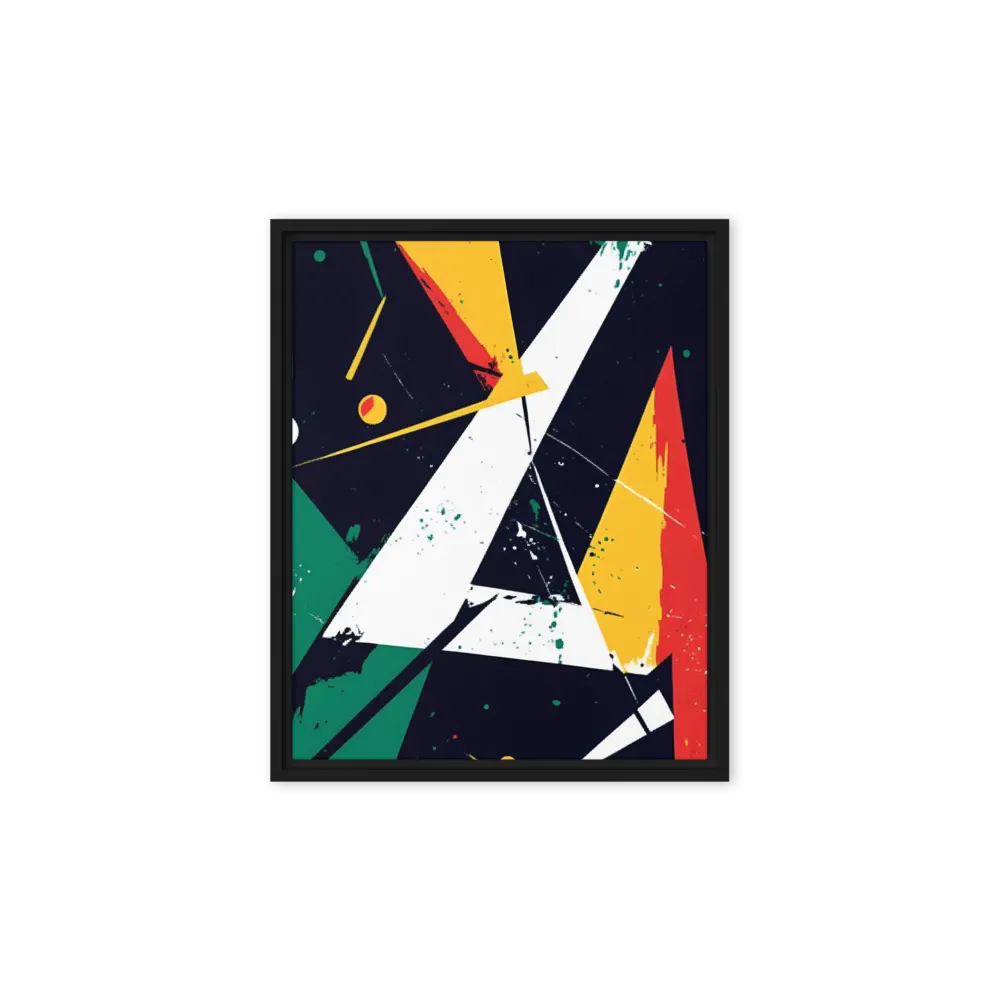 Dynamic Geometric Abstraction with Splatter 
 Canvas | 16″x 24″