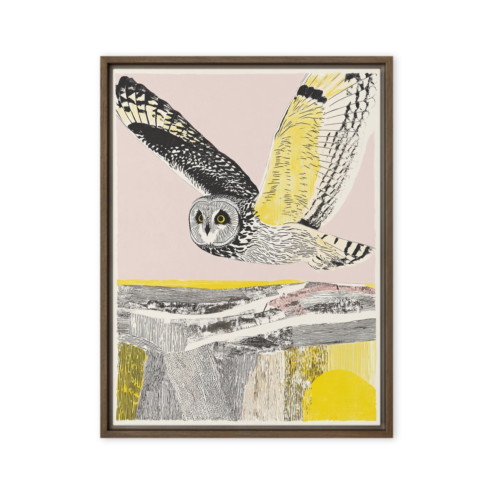 Owl over Gold Fields | Art Print