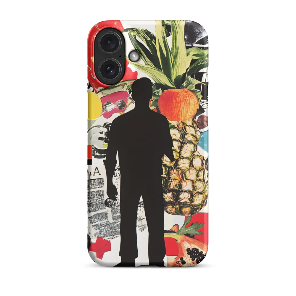 Silhouette with Fruits Collage | Phone Case