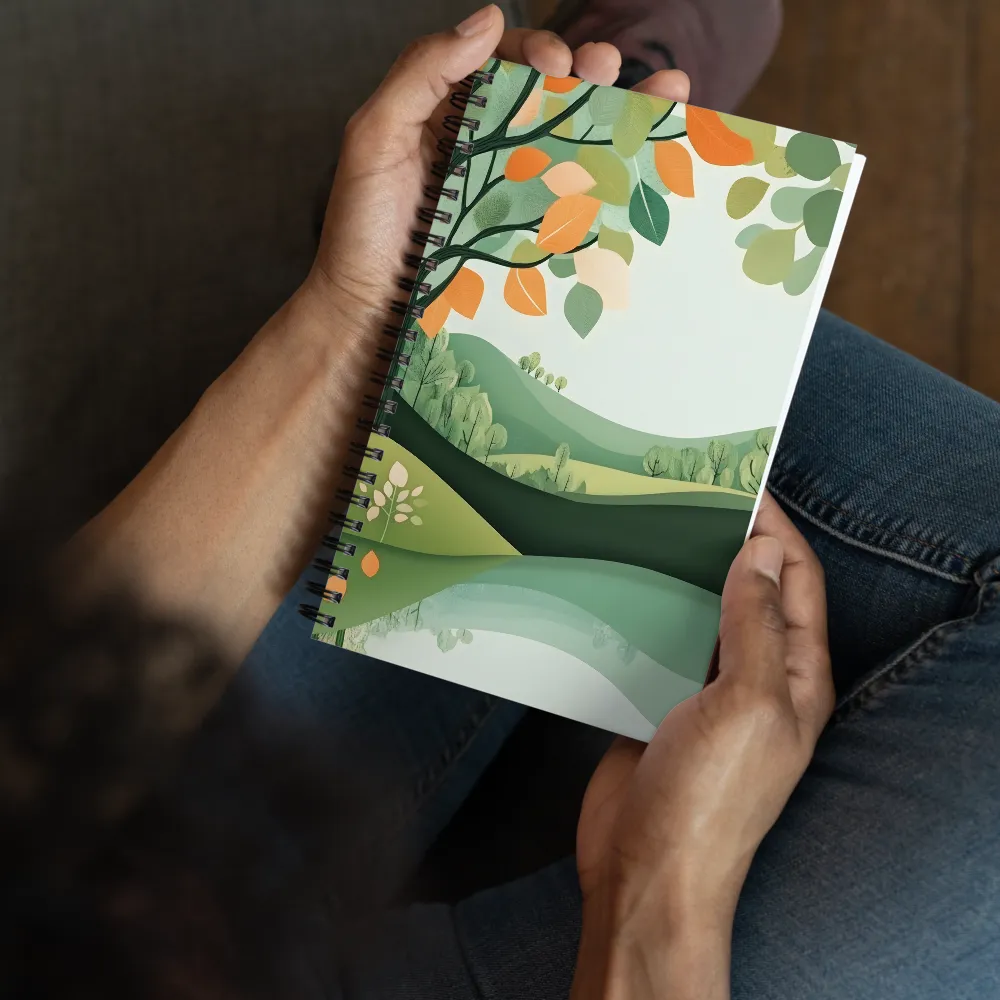 Layered Autumn Landscape 
 Spiral Notebook | 140 pages