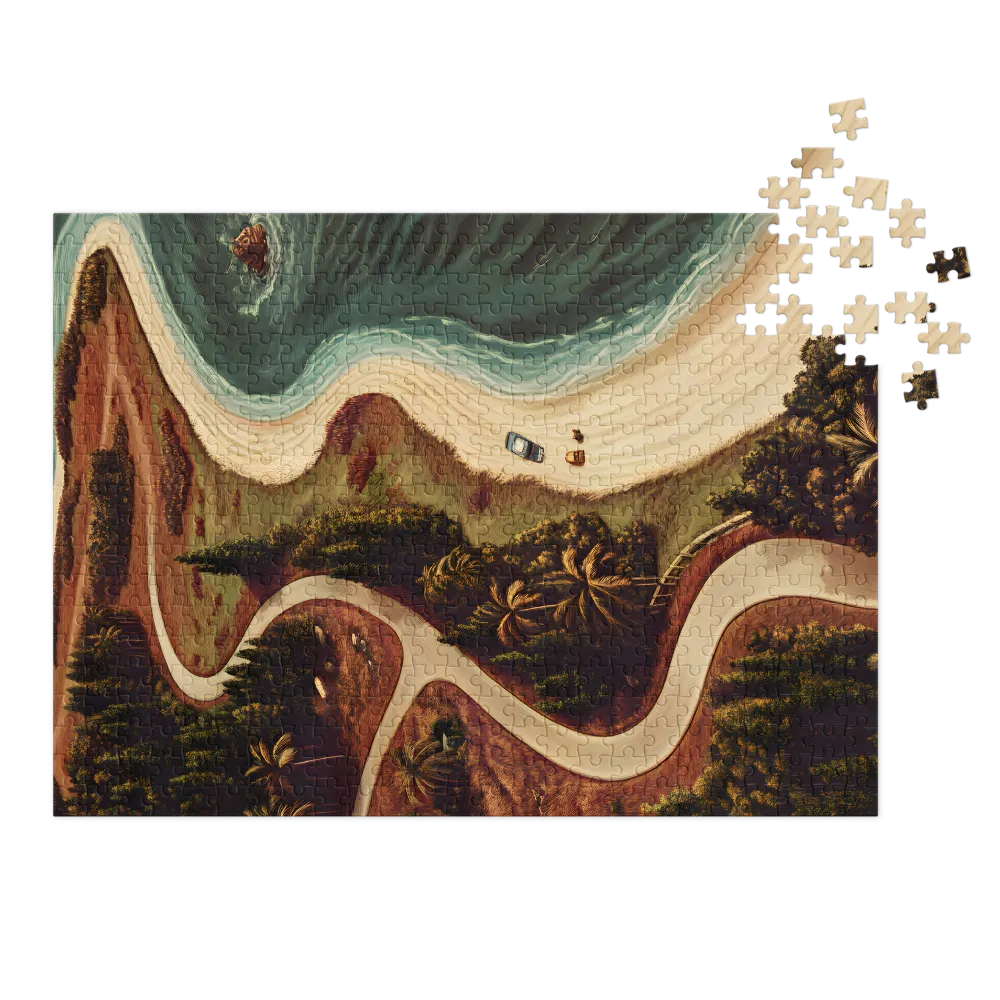 Winding Beach Road Landscape | Jigsaw Puzzle (252/520 pieces)