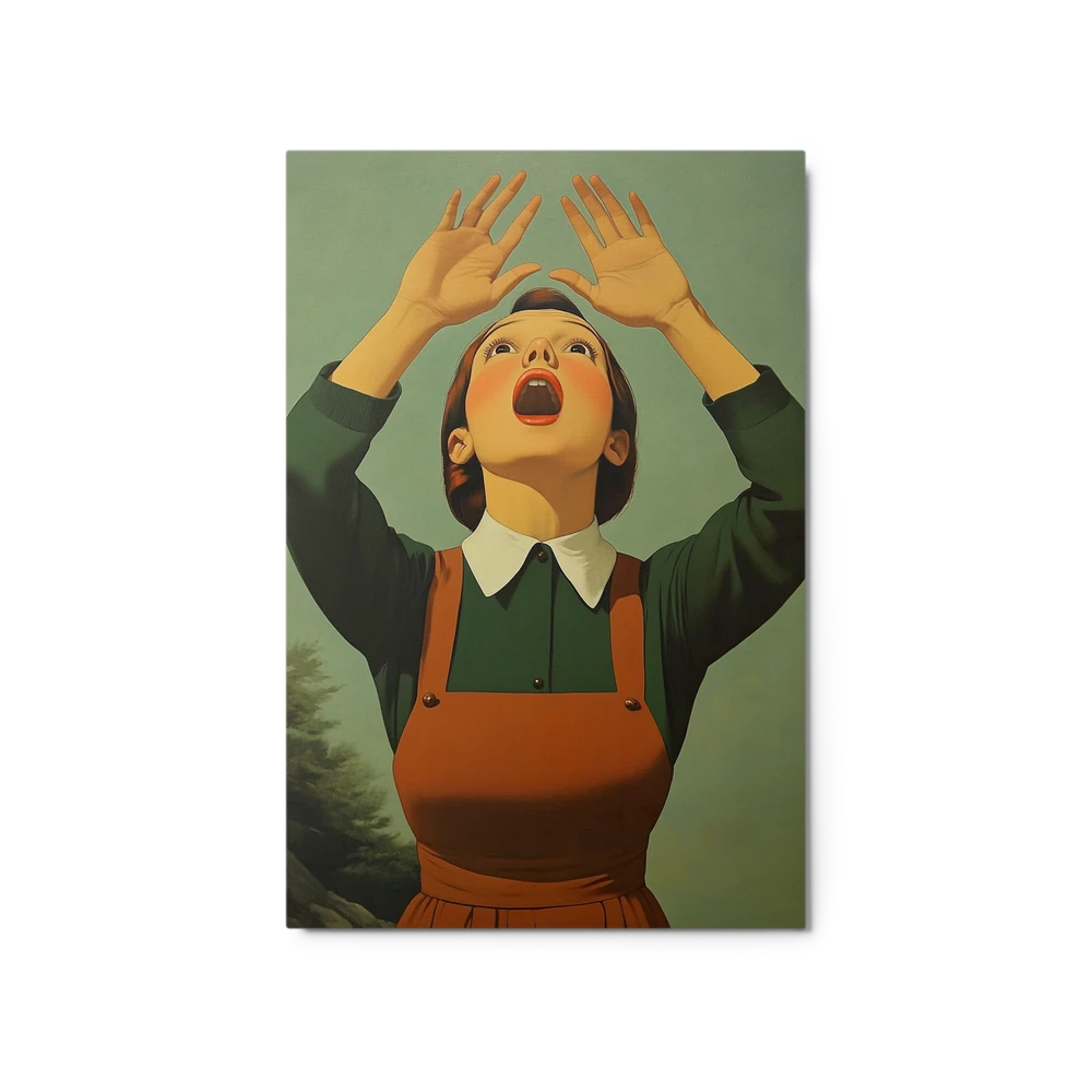 Surprise in Green and Rust | Art Print