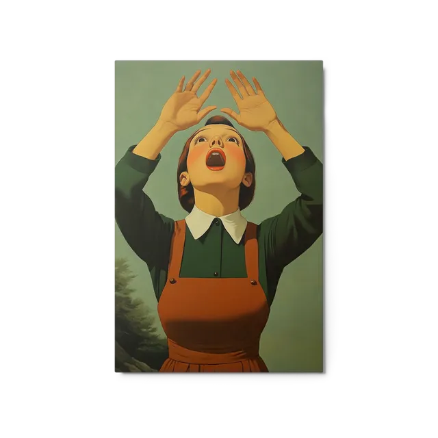 Surprise in Green and Rust | Art Print