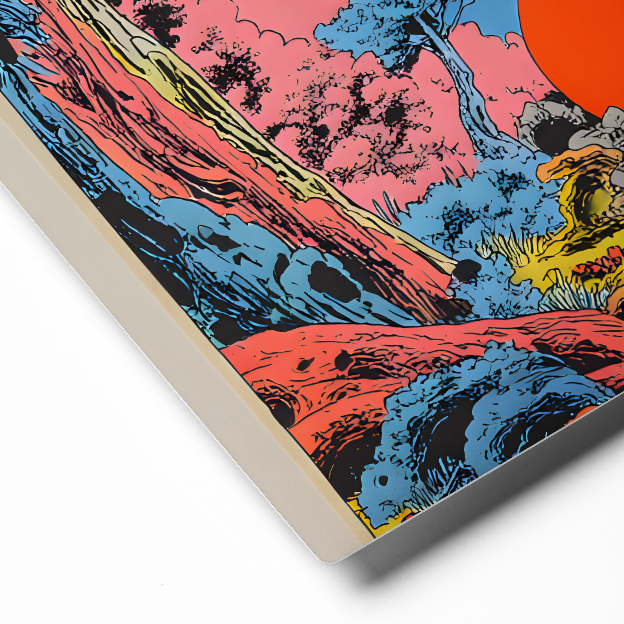 Psychedelic Forest Sunset 
 Canvas | 6″x 6″