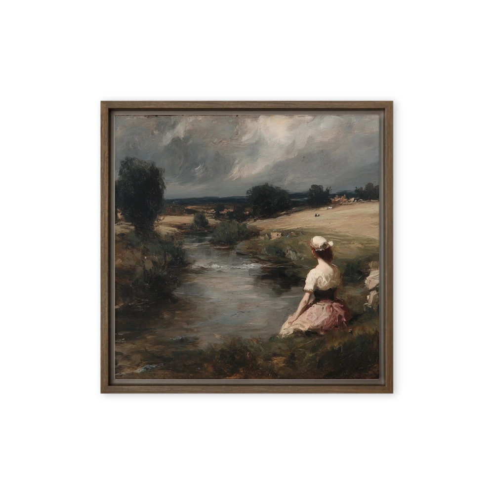 Contemplation by the River | Art Print