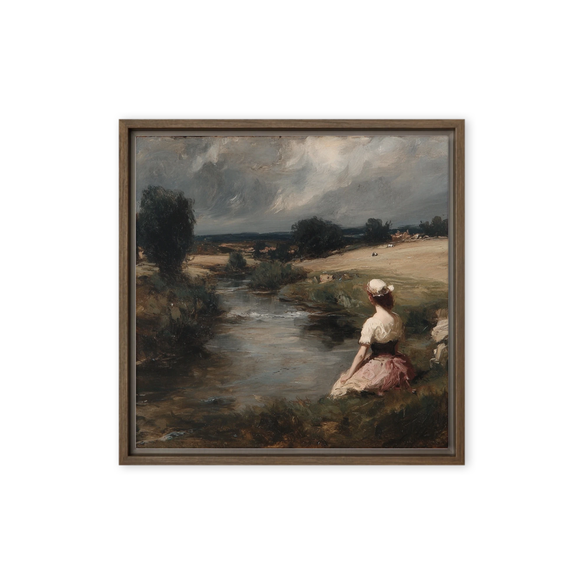 Contemplation by the River | Art Print