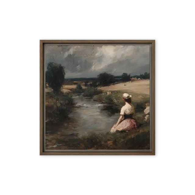 Contemplation by the River | Art Print