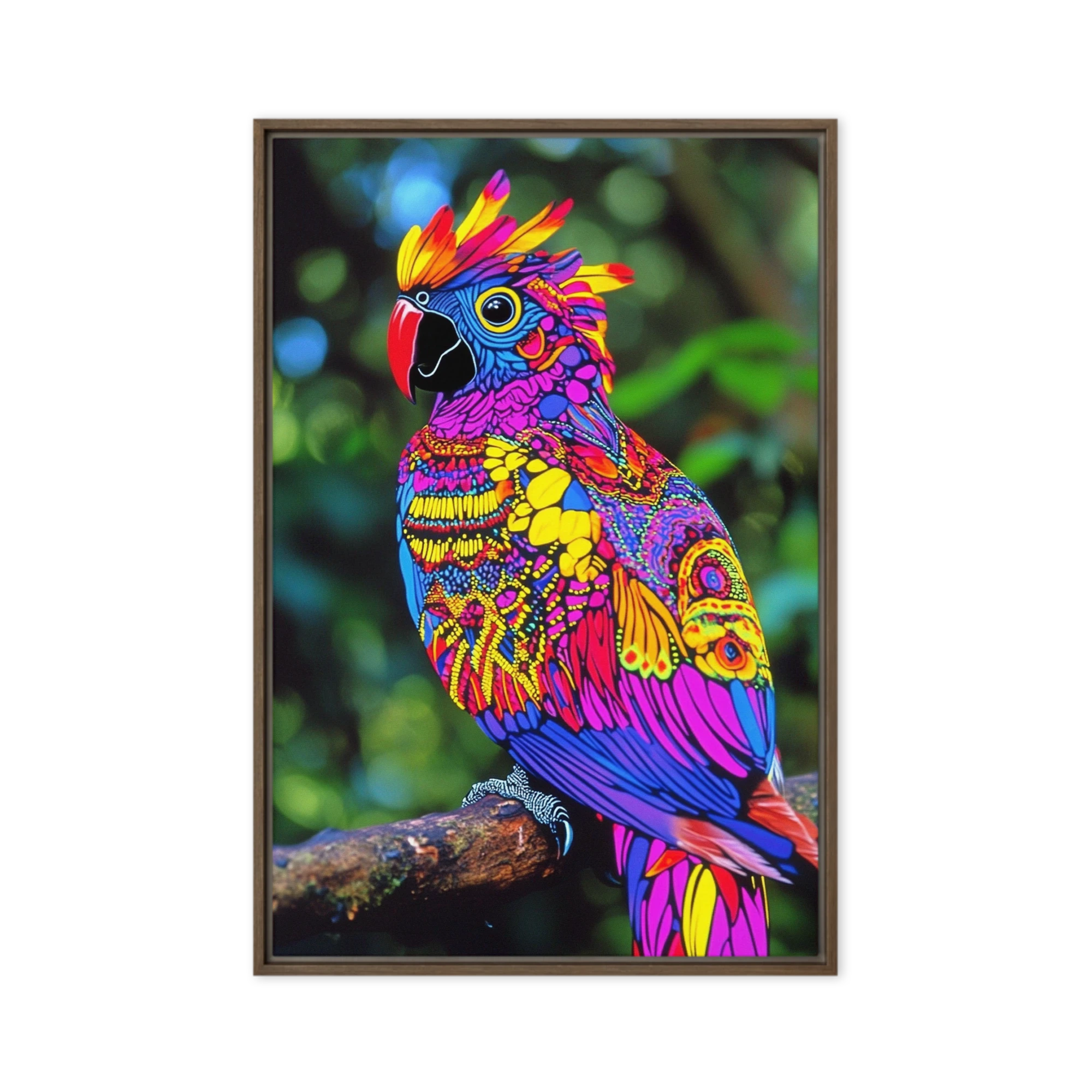 Vibrant Multicolored Parrot Illustration