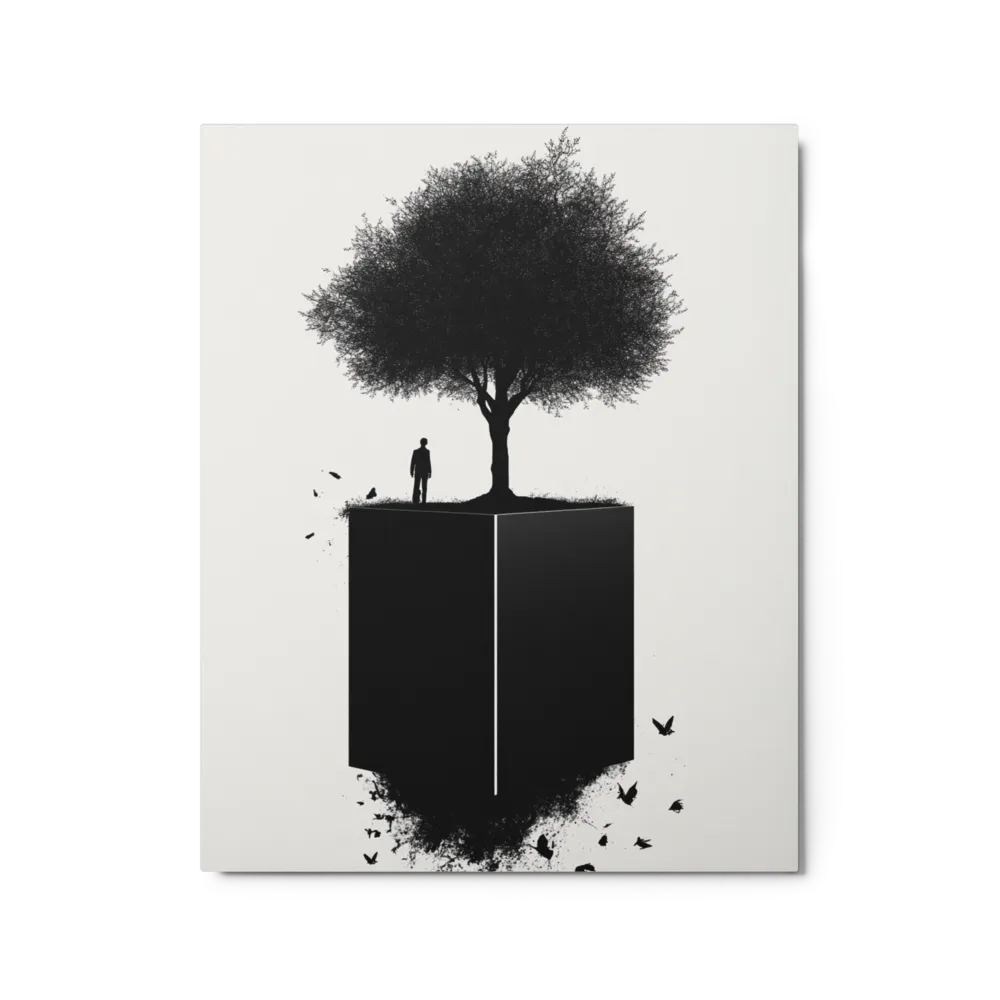 The Weight of Thought 
 Canvas with White Frame