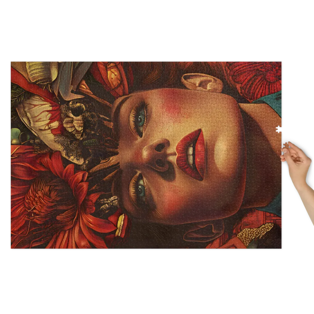 Floral Mind Bloom 
 Jigsaw Puzzle in Tin Box