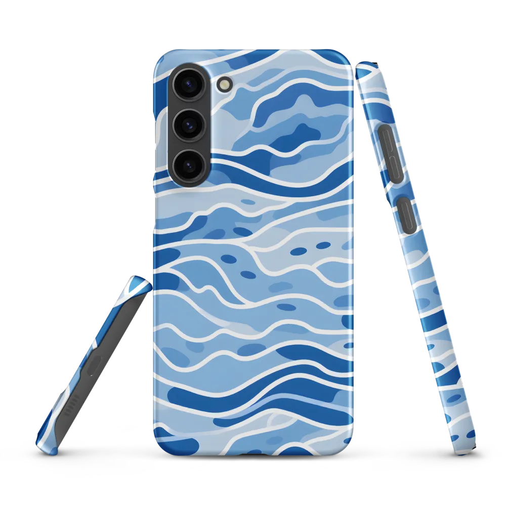 Abstract Blue Wave Pattern Design | Phone Case