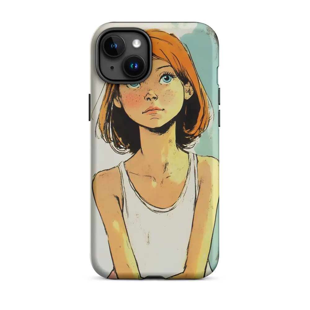 Thoughtful Girl Portrait | Phone Case