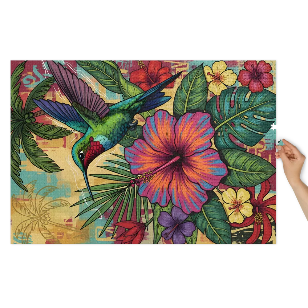 Hummingbird & Hibiscus | Jigsaw Puzzles