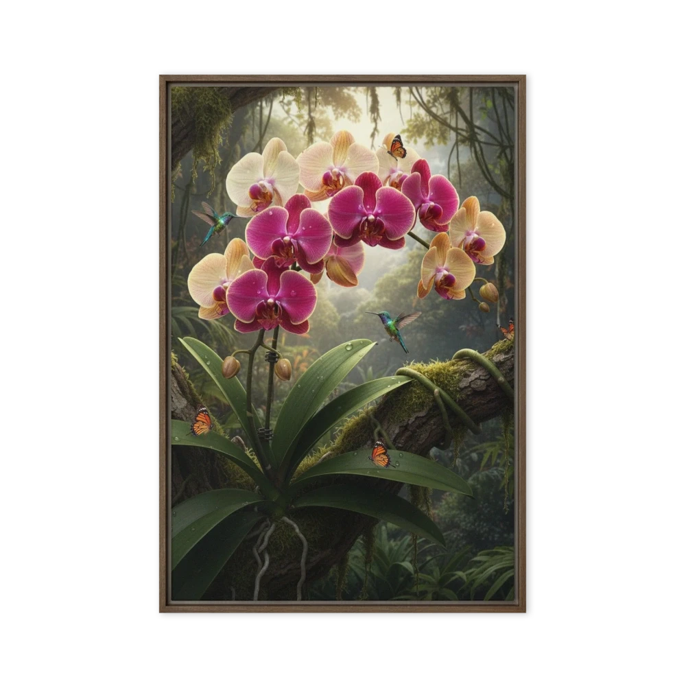 Orchid and Hummingbirds