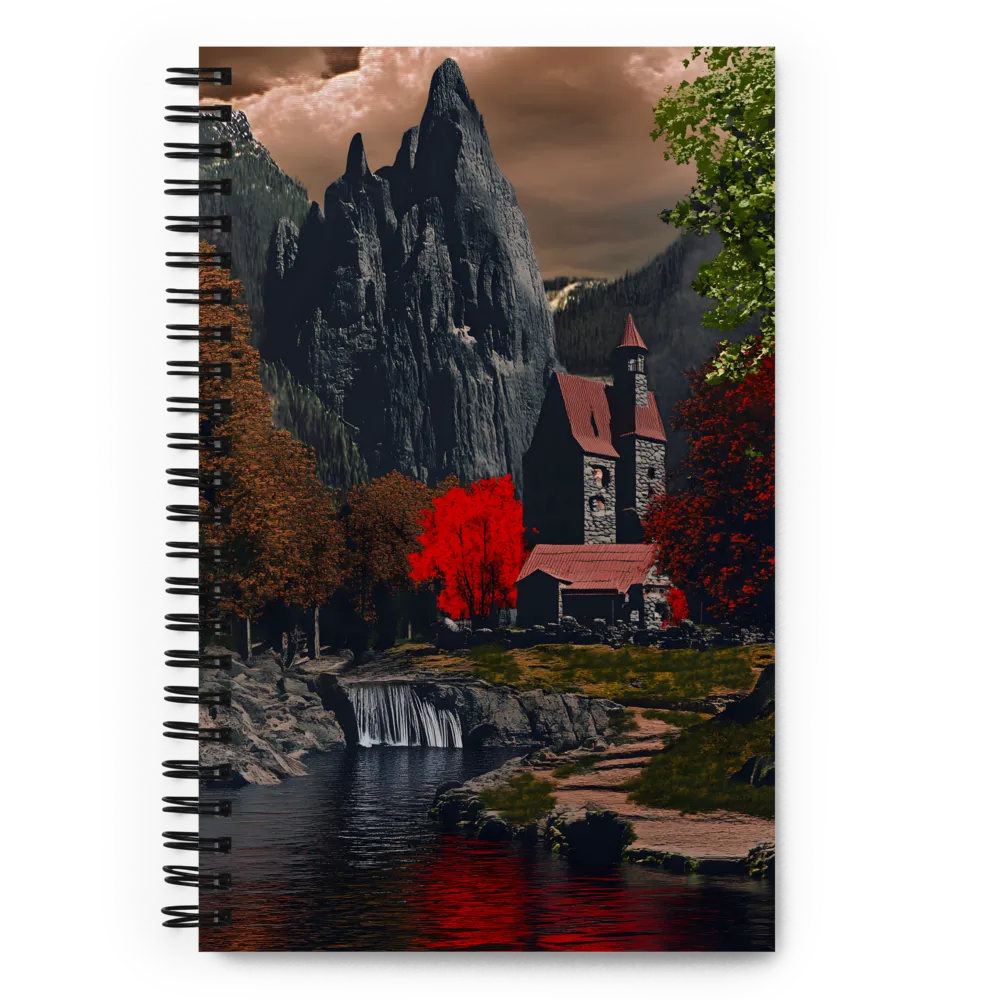 Mystical Fortress Among Crimson Woods