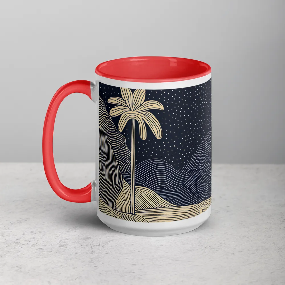 Starlit Oasis 
 Mug with Yellow inside