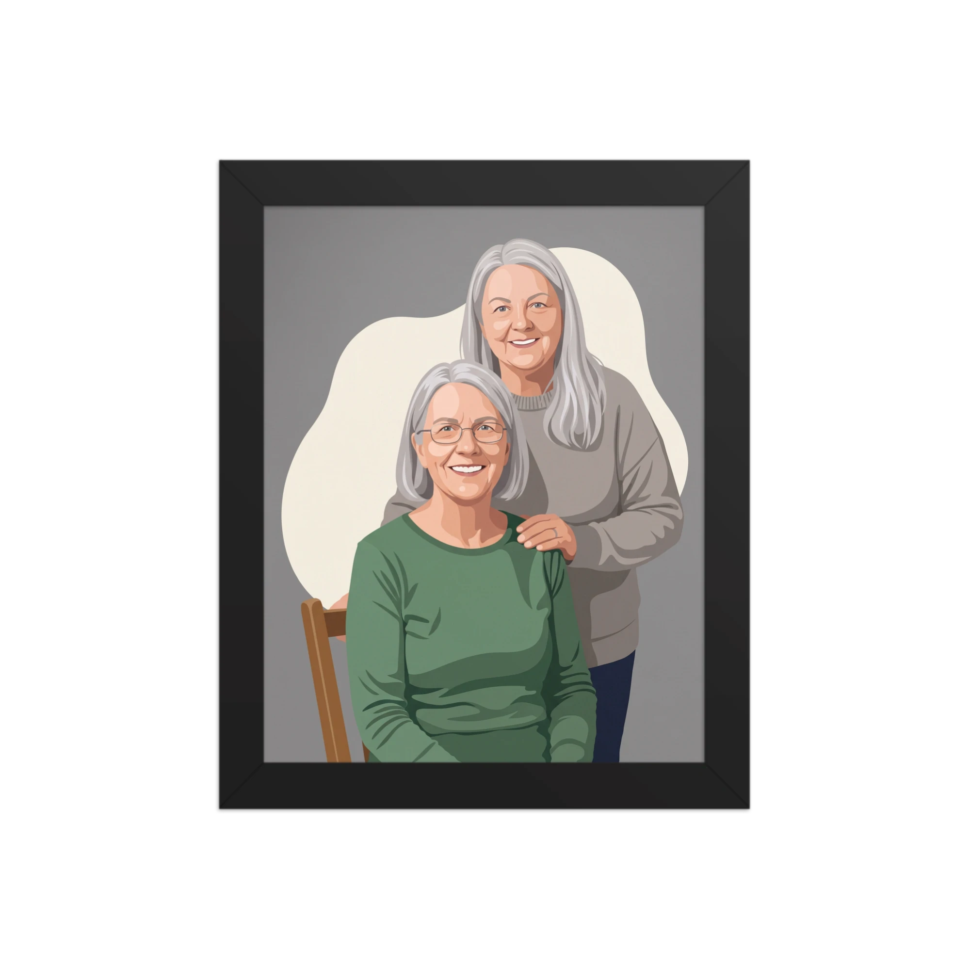 Minimal Vector Couple Portrait — example