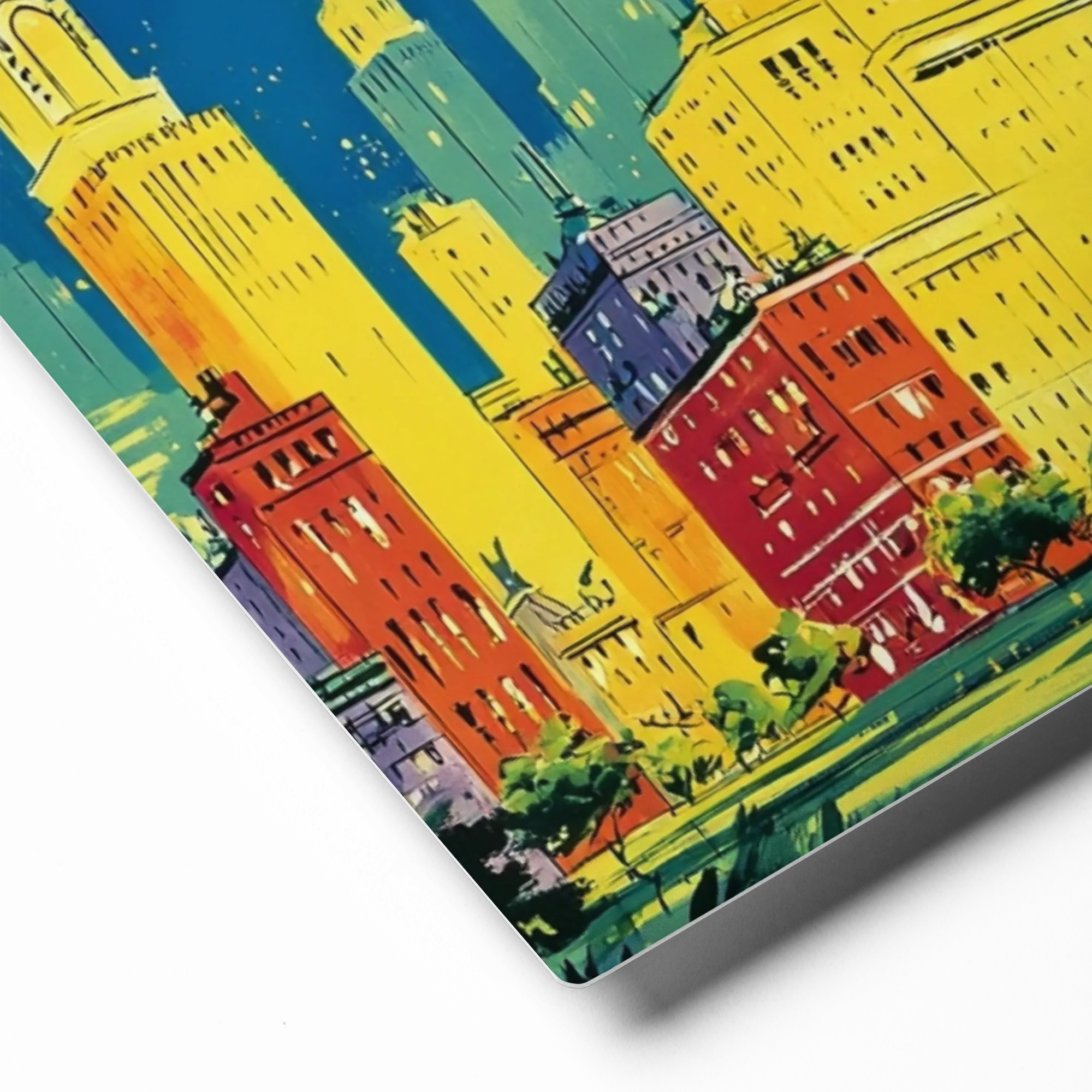 Mid-Century Metropolis 
 Canvas | 12″x 12″