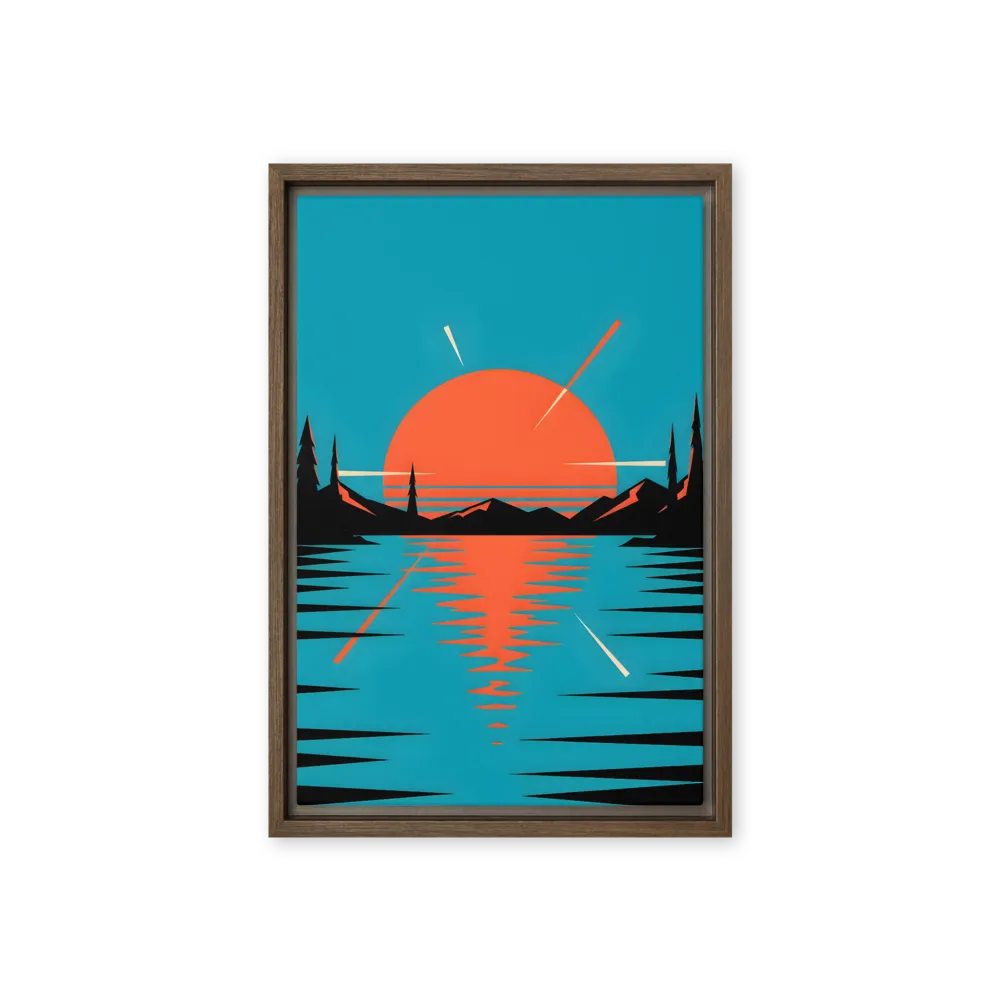 Teal Horizon 
 Canvas | 8″x 12″