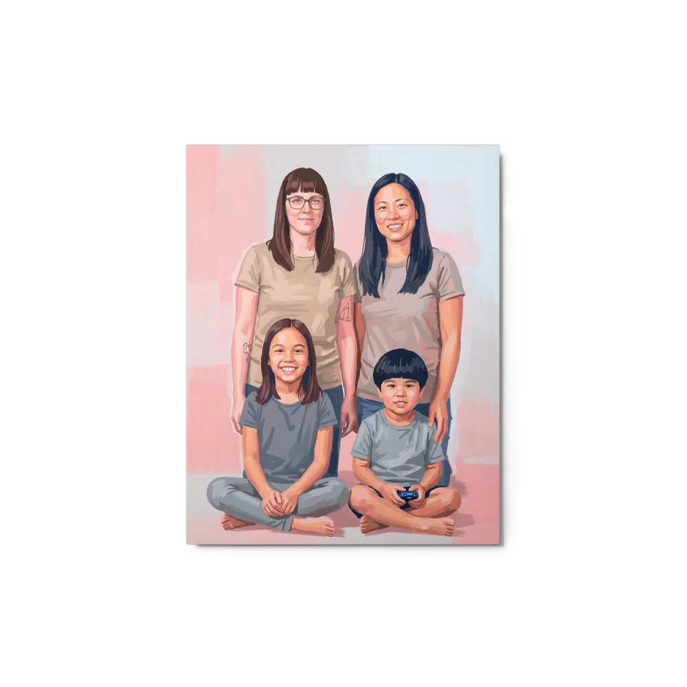 Family Portrait — Pastel Folk