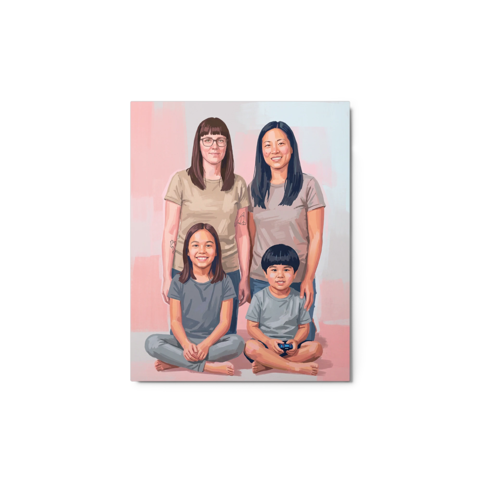 Family Portrait — Pastel Folk