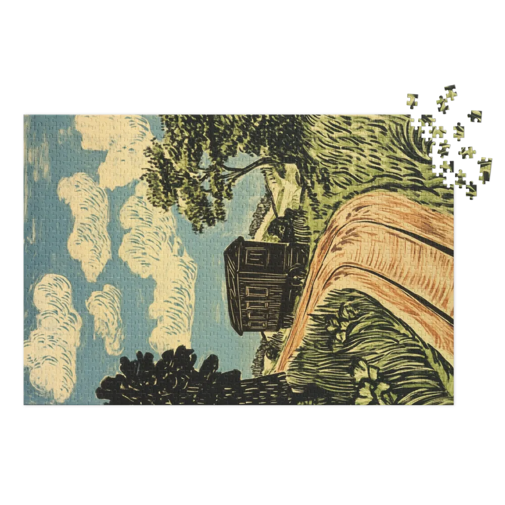 O Caminho do Viajante 
 Puzzle em caixa de metal