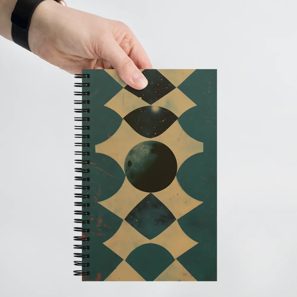 Cosmic Harlequin Moon 
 Spiral Notebook | 140 pages