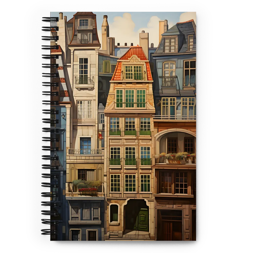 European Cityscape Layers 
 Spiral Notebook | 140 pages
