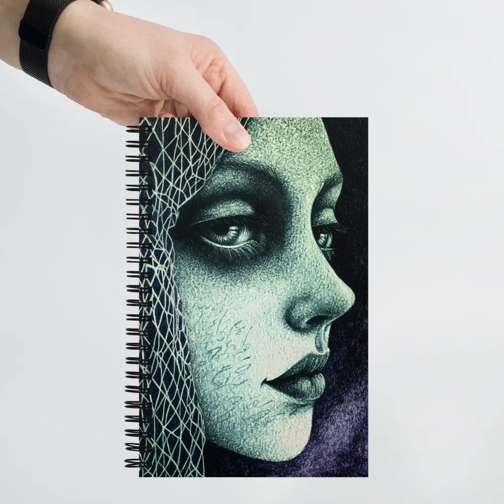 Enigmatic Stippled Profile 
 Spiral Notebook | 140 pages