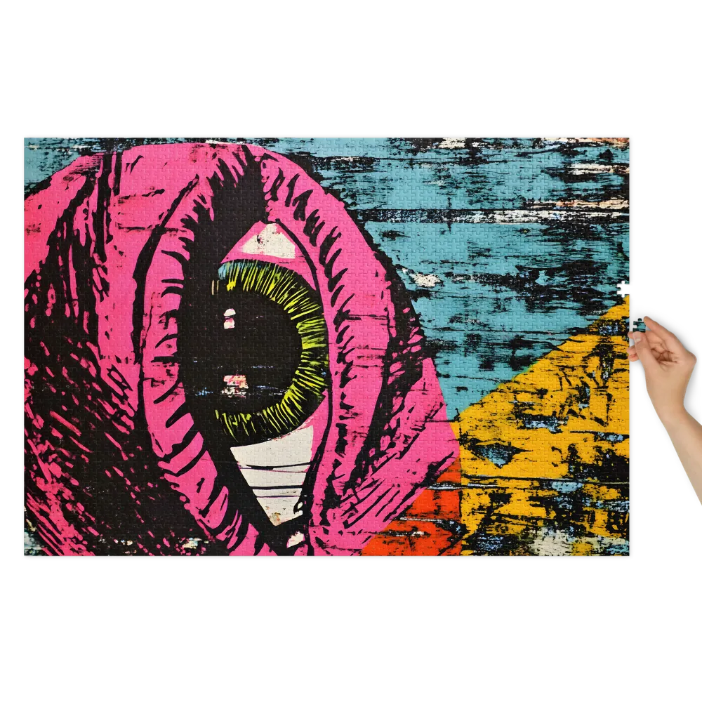 Olhar Intenso, Estilo Pop Art 
 Puzzle em caixa de metal