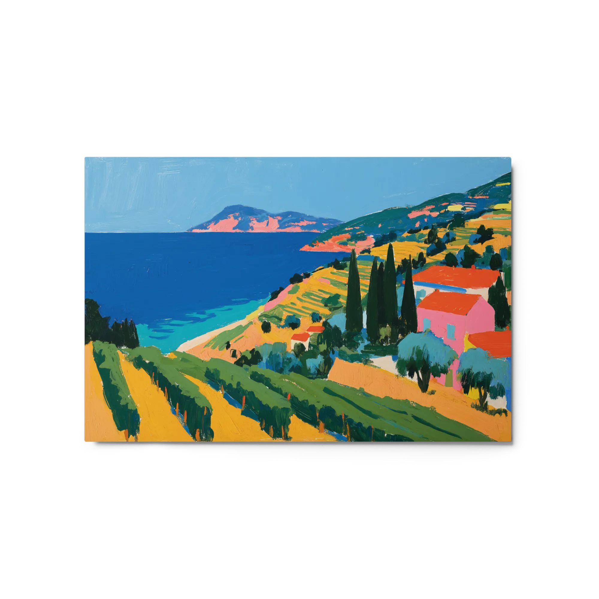 Sunlit Coastal Vineyard